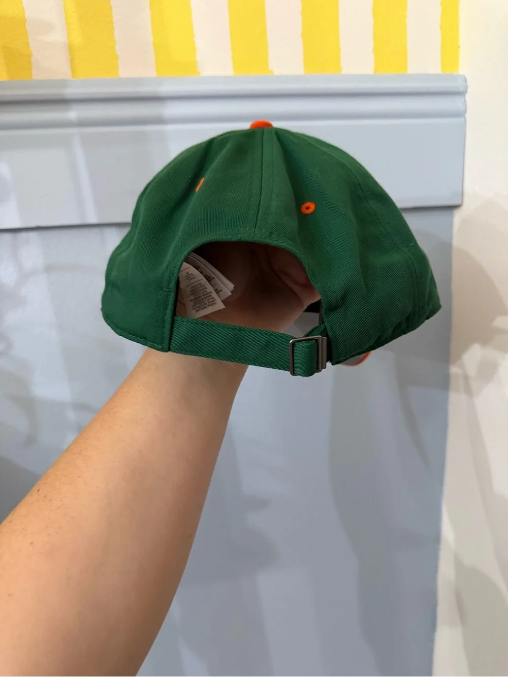 adidas Green and Orange university of Miami hat